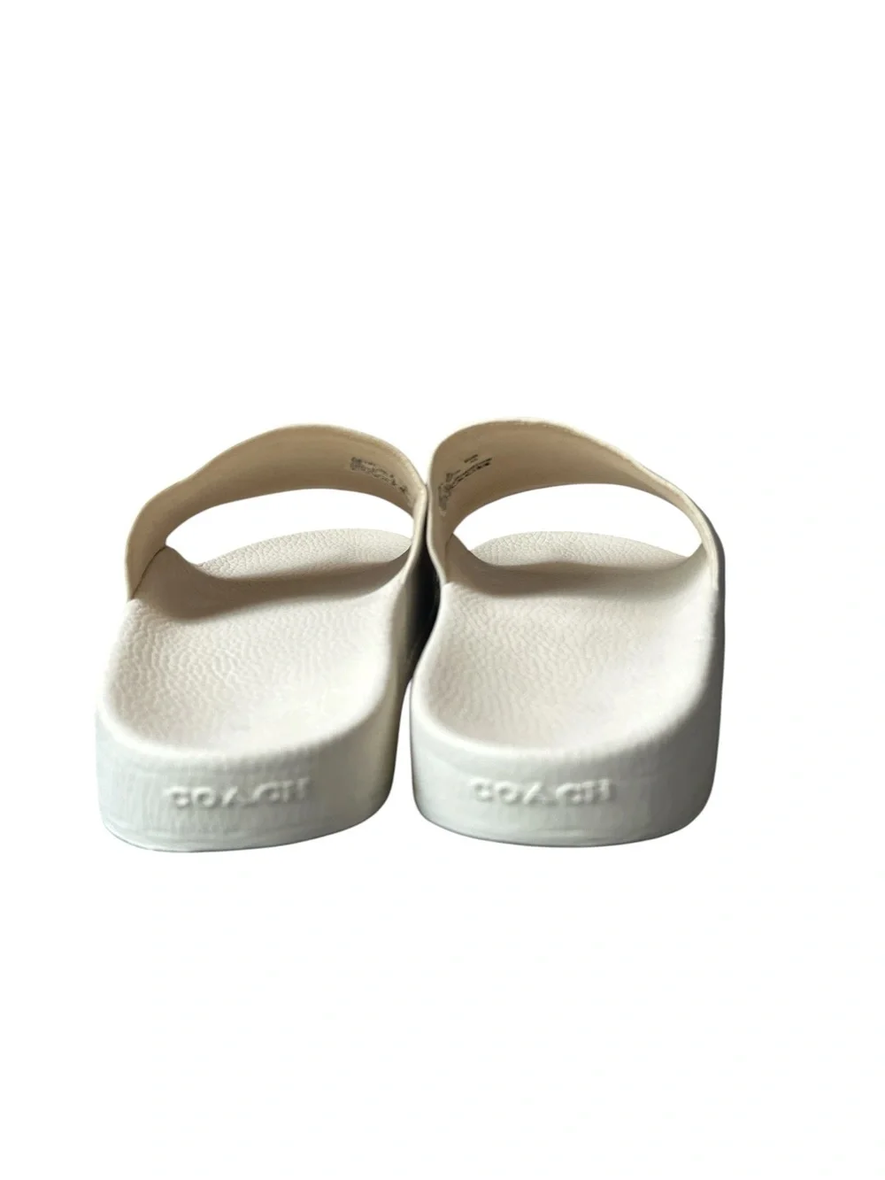 Coach White Slide Sandals with Rainbow Logo Mens Size 10, Women's 11.5
